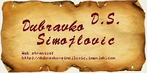 Dubravko Simojlović vizit kartica